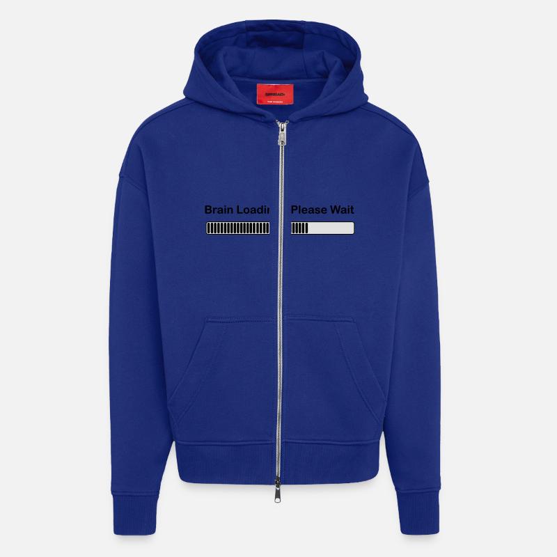 brainloading - Veste à capuche bio épaisse oversize fabriqué en UE - Iconic Blue