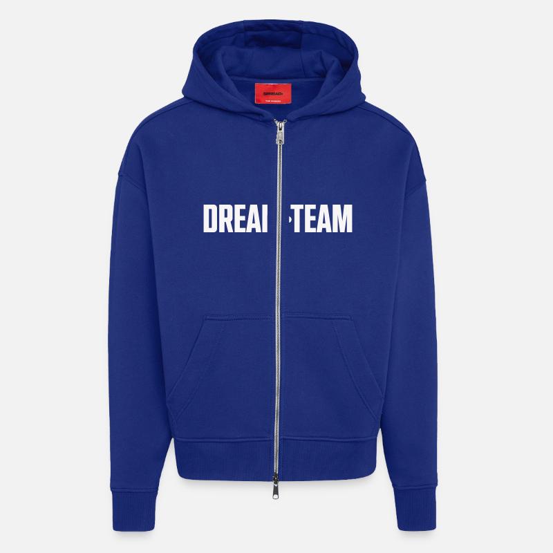 Équipe de rêve - Veste à capuche bio épaisse oversize fabriqué en UE - Iconic Blue