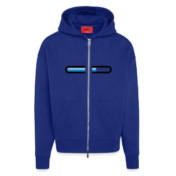 téléchargement - Veste à capuche bio épaisse oversize fabriqué en UE - Iconic Blue - Devant