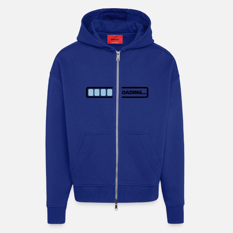 loading - Veste à capuche bio épaisse oversize fabriqué en UE - Iconic Blue