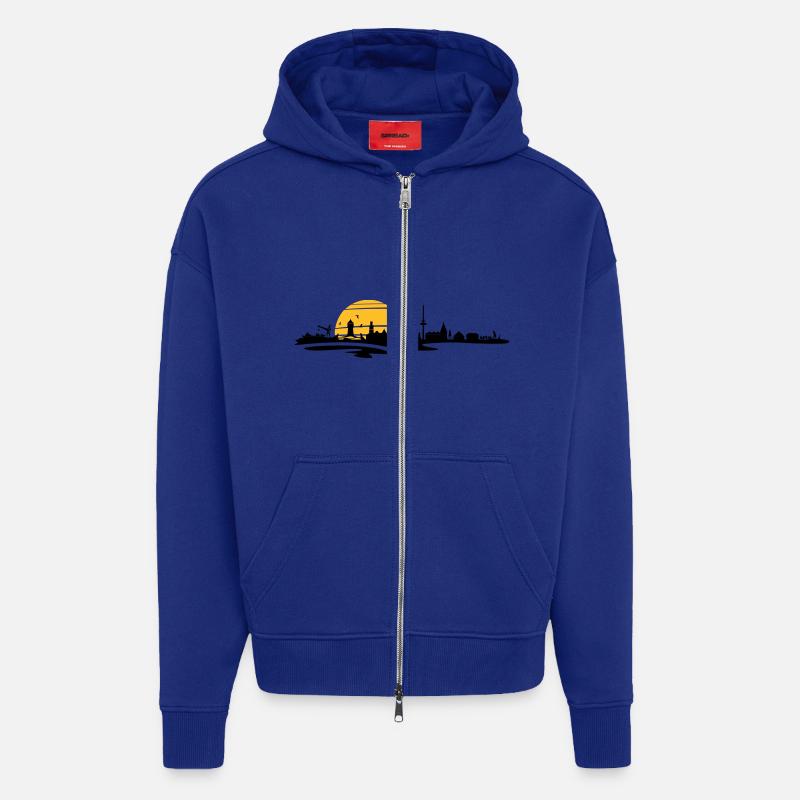 Skyline - Küste Cuxhaven - Zip Hoodie - made by SPREAD - Iconic Blue
