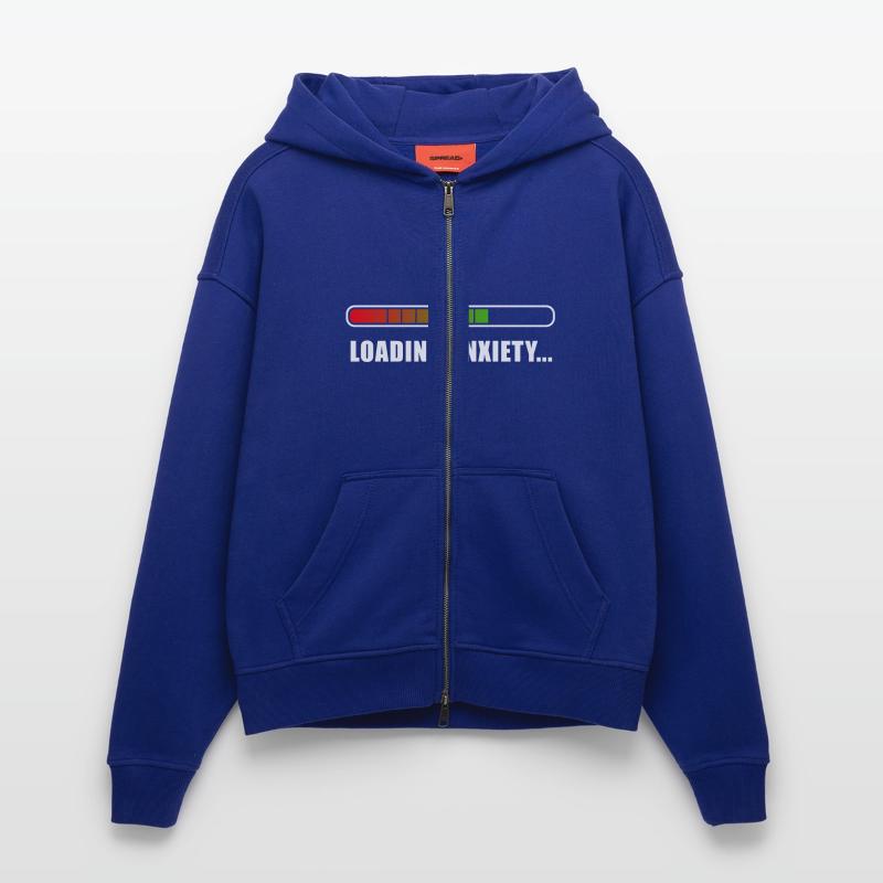 Loading L’anxiété... Veste à capuche bio épaisse oversize fabriqué en UE