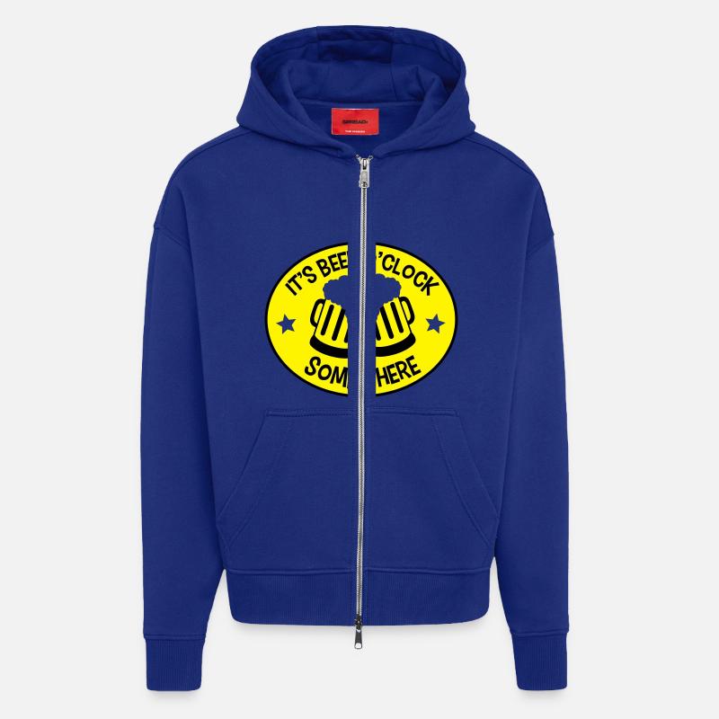 It's Beer o'Clock Somewhere - Zip Hoodie - made by SPREAD - Iconic Blue