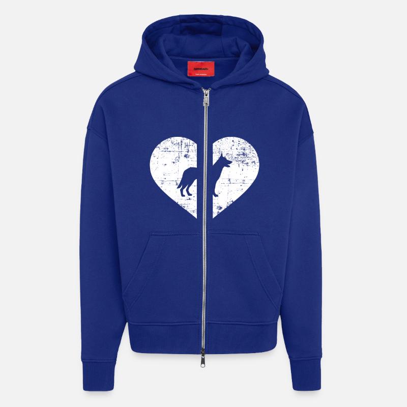 German Shepherd - Zip Hoodie - made by SPREAD - Iconic Blue