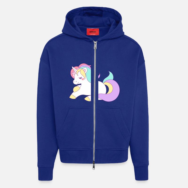 Einhorn Comic - Zip Hoodie - made by SPREAD - Iconic Blue