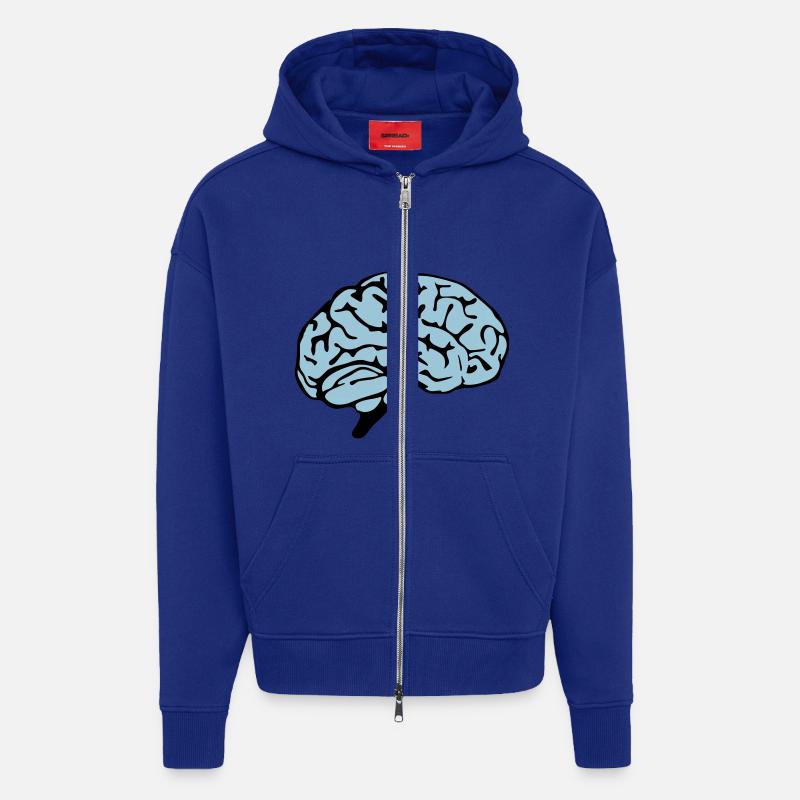 brain design - Zip Hoodie - made by SPREAD - Iconic Blue