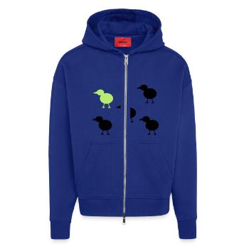 Kiwi Gruppe - zweifarbig - Zip Hoodie - made by SPREAD - Iconic Blue - Vorne