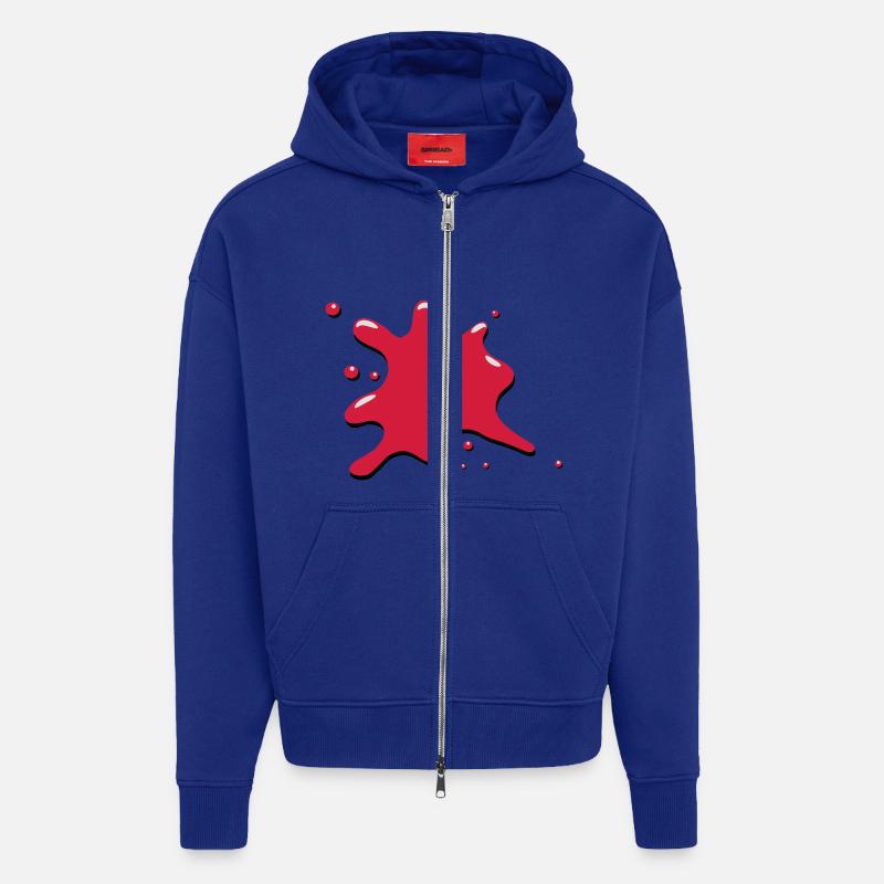 Klecks fleck blut - Zip Hoodie - made by SPREAD - Iconic Blue