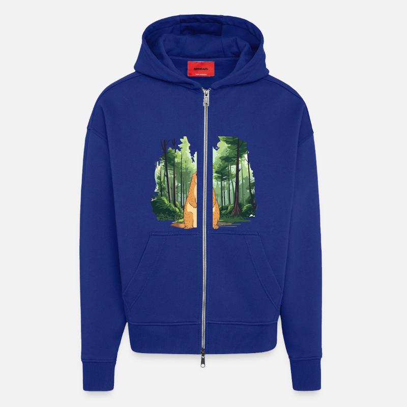 Starke Murmeltier-Naturlandschaft - Zip Hoodie - made by SPREAD - Iconic Blue