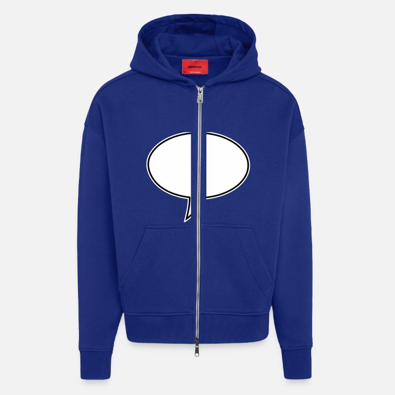 Speech Bubble Design Links - Zip Hoodie - made by SPREAD - Iconic Blue