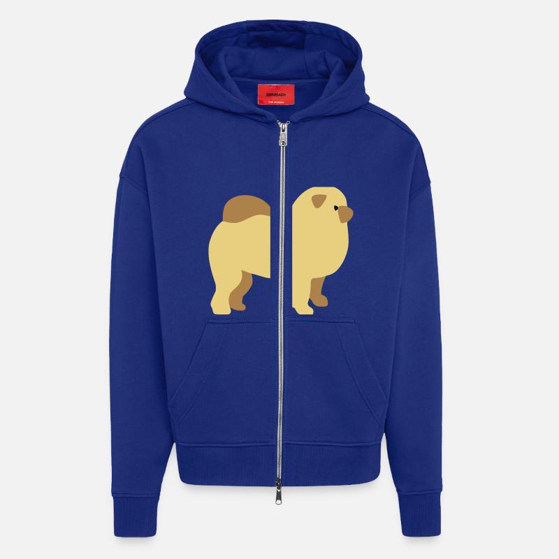 Chow-Chow - Veste à capuche bio épaisse oversize fabriqué en UE - Iconic Blue