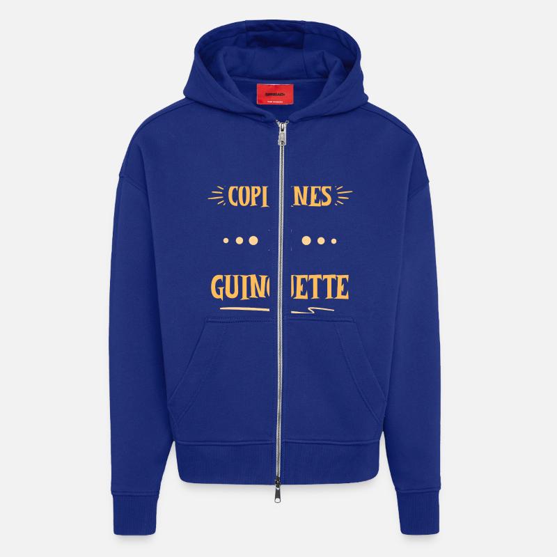 Copines De Guinguette - Veste à capuche bio épaisse oversize fabriqué en UE - Iconic Blue