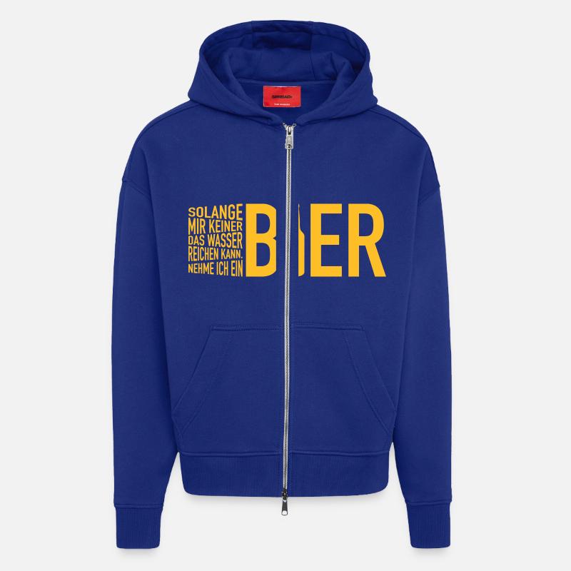 Wasser reichen. Bier - Zip Hoodie - made by SPREAD - Iconic Blue