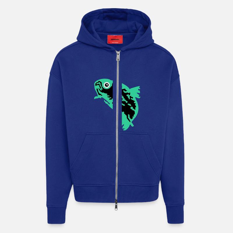 Forelle / Trout (3c) - Zip Hoodie - made by SPREAD - Iconic Blue