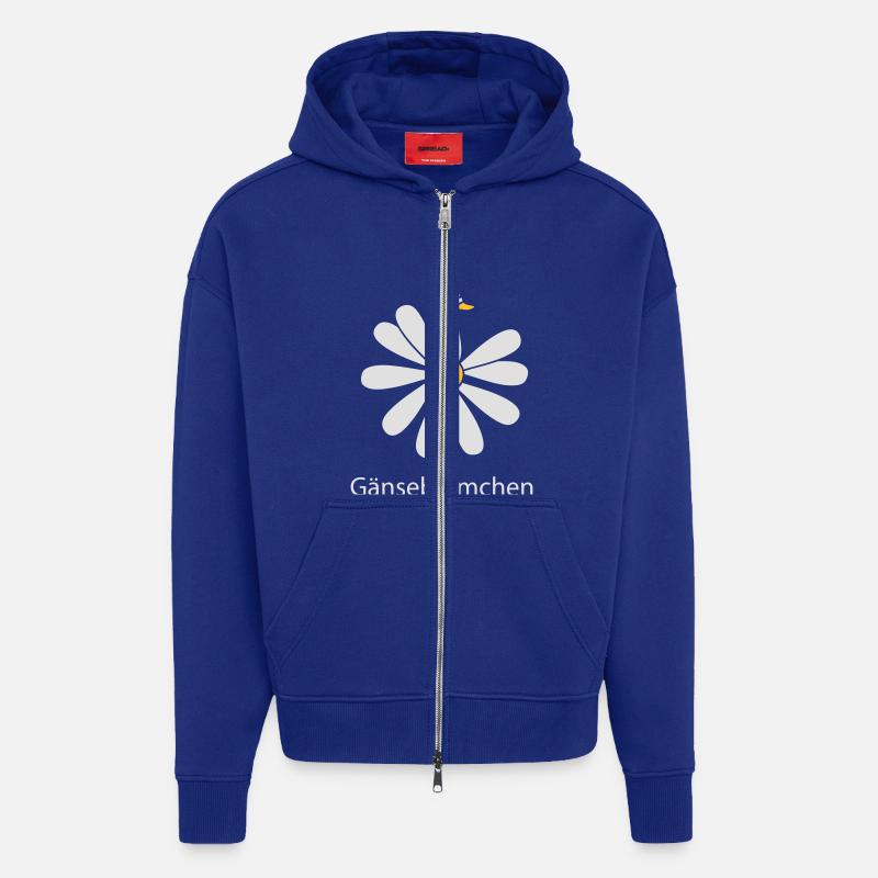Gänseblümchen mit Gans - Zip Hoodie - made by SPREAD - Iconic Blue