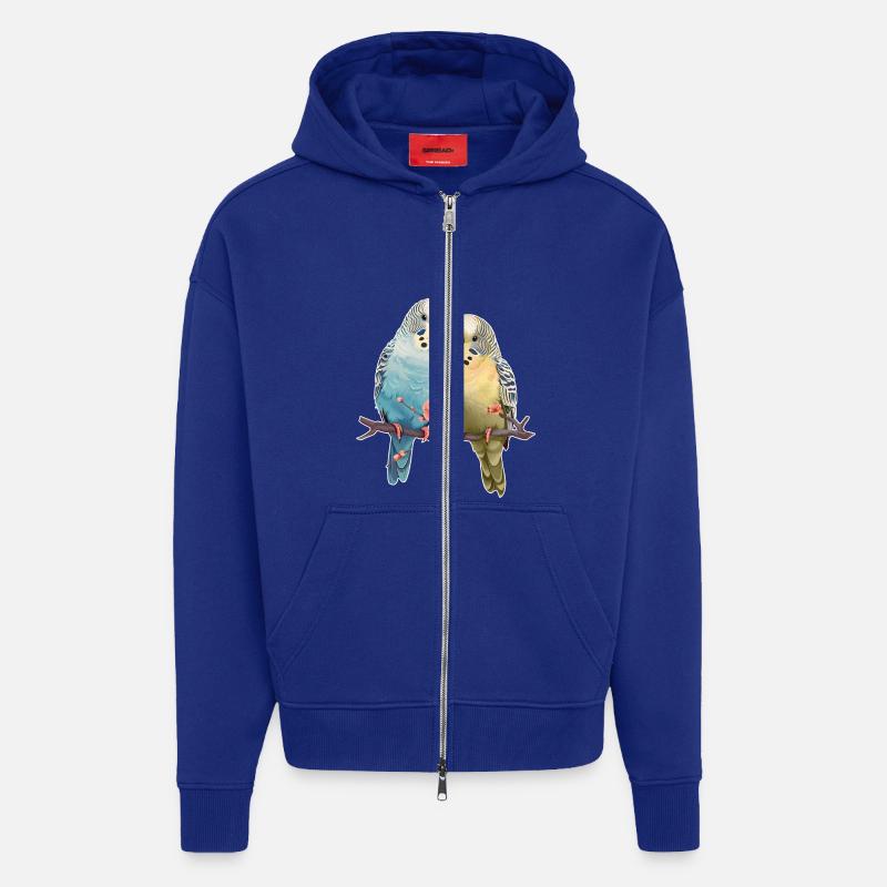 Wellensittiche - Zip Hoodie - made by SPREAD - Iconic Blue