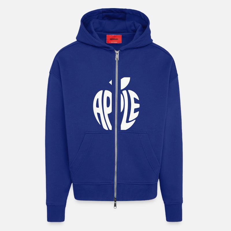 Pomme - Logo Cool Fruit - Veste à capuche bio épaisse oversize fabriqué en UE - Iconic Blue