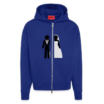wedding_couple - Zip Hoodie - made by SPREAD - Iconic Blue - Vorne