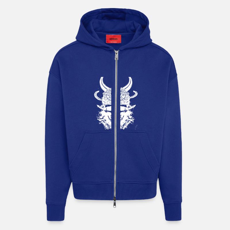 Wikinger Schädel - Zip Hoodie - made by SPREAD - Iconic Blue
