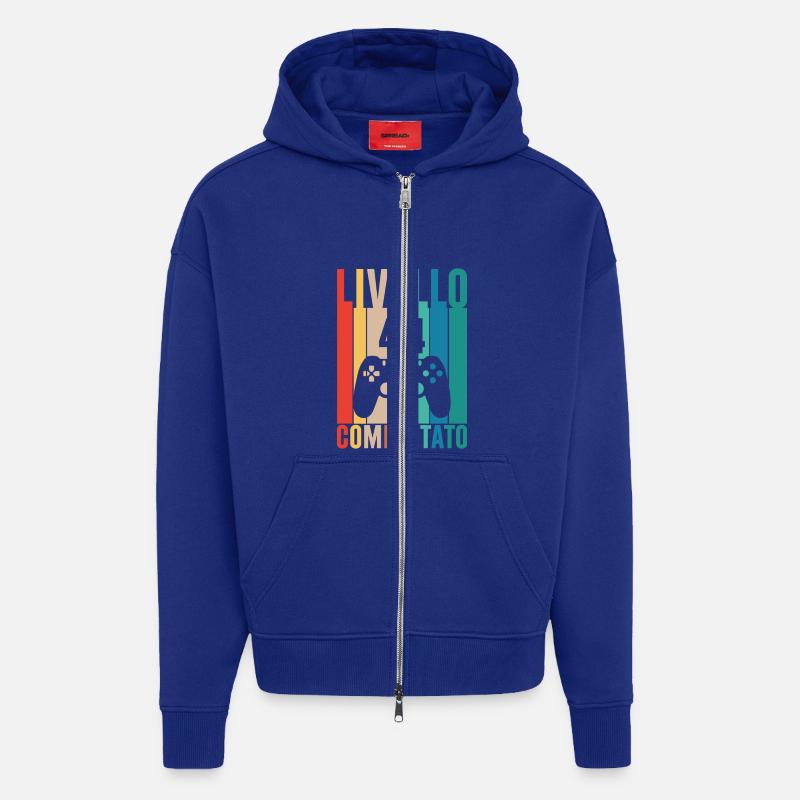 Niveau 44 - Veste à capuche bio épaisse oversize fabriqué en UE - Iconic Blue