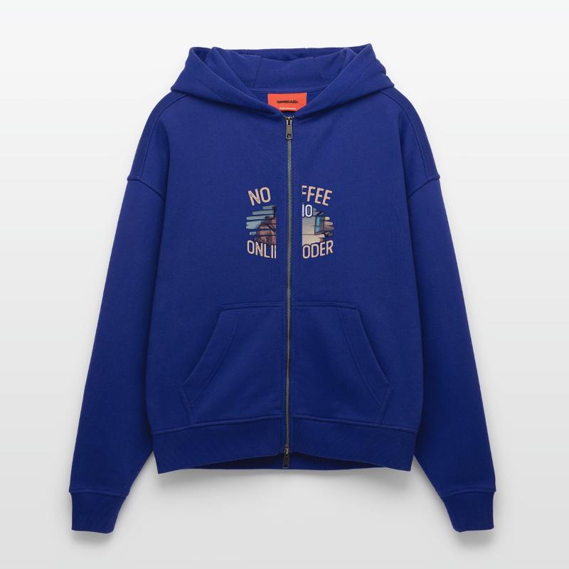 Online Coder No Coffee No Programming Coffee Lover Zip Hoodie - made by SPREAD