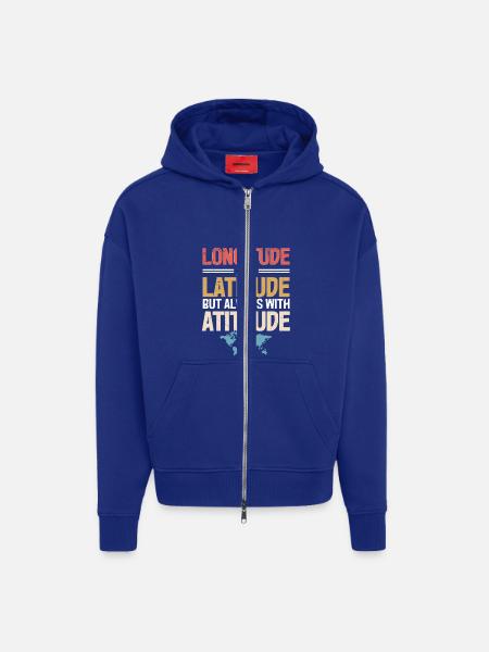 Geographic Information Systems - Zip Hoodie - made by SPREAD - Iconic Blue