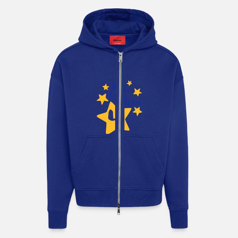 Ich bin schon Vier! - Zip Hoodie - made by SPREAD - Iconic Blue