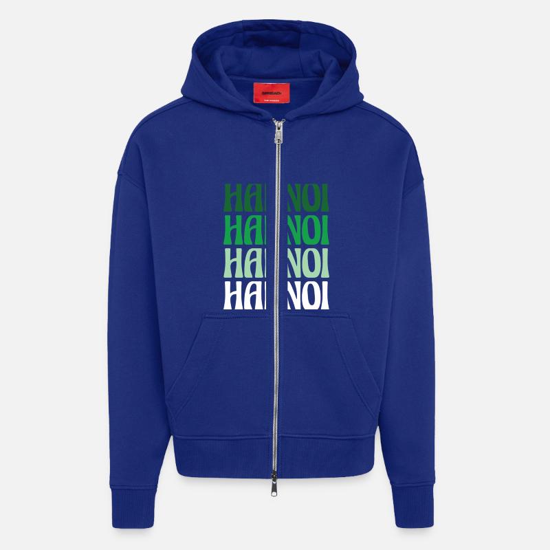 Hannoi Hanover Dialect Gift - Zip Hoodie - made by SPREAD - Iconic Blue