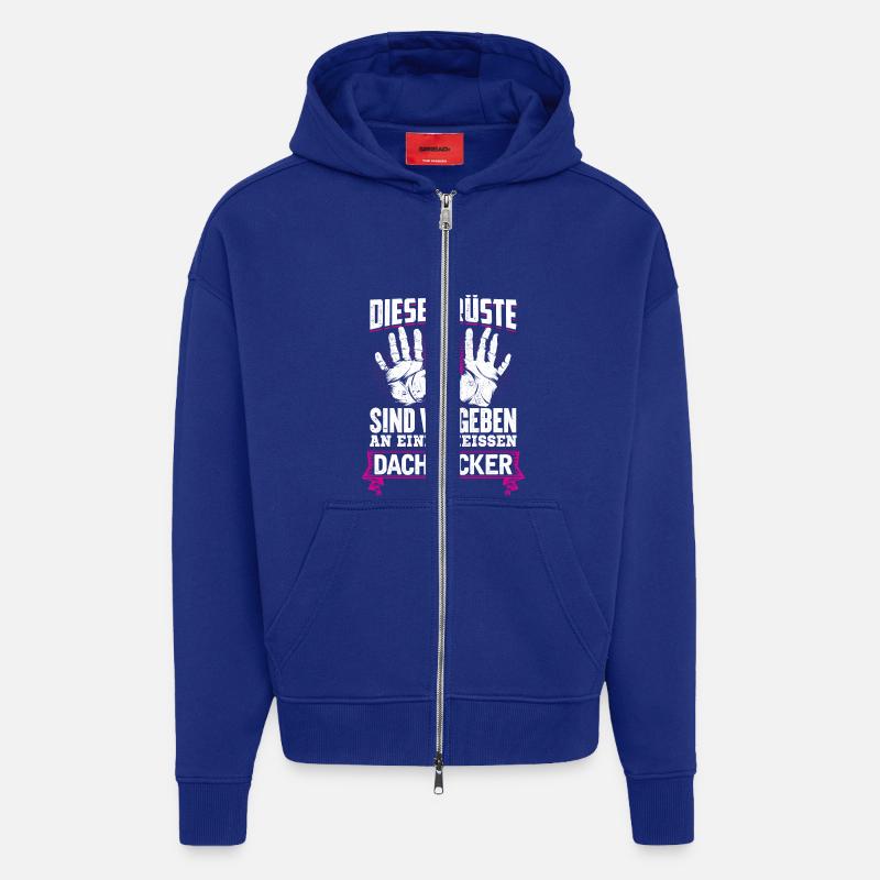 DACHDECKER - Brüste - Zip Hoodie - made by SPREAD - Iconic Blue