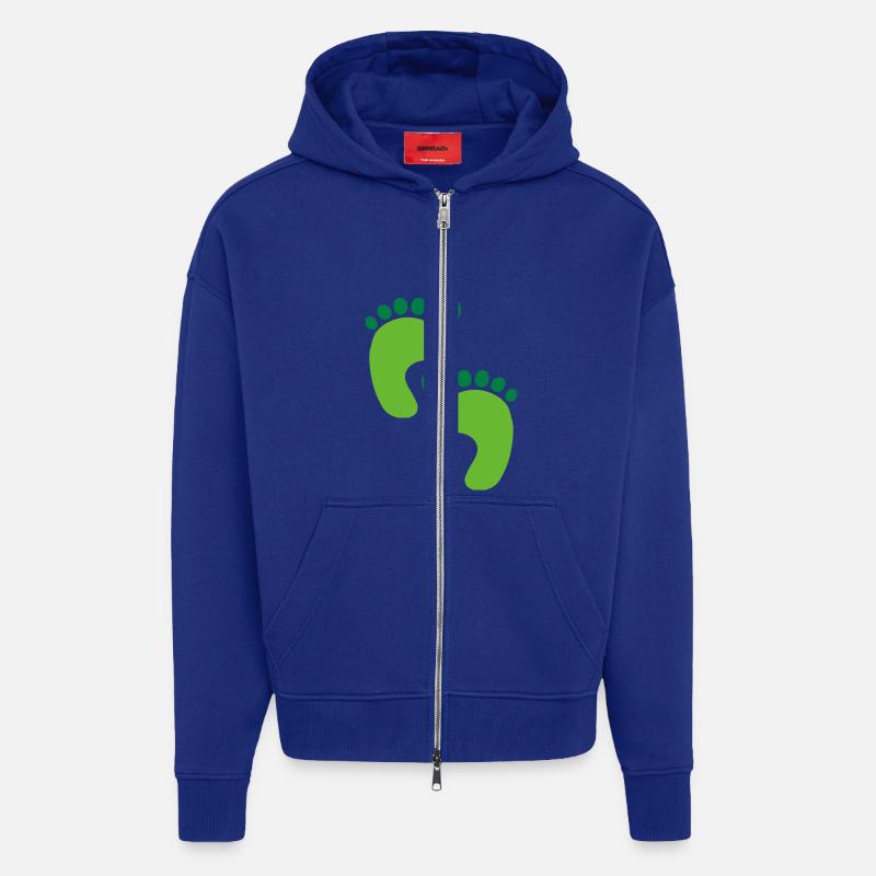footprints2 - Zip Hoodie - made by SPREAD - Iconic Blue