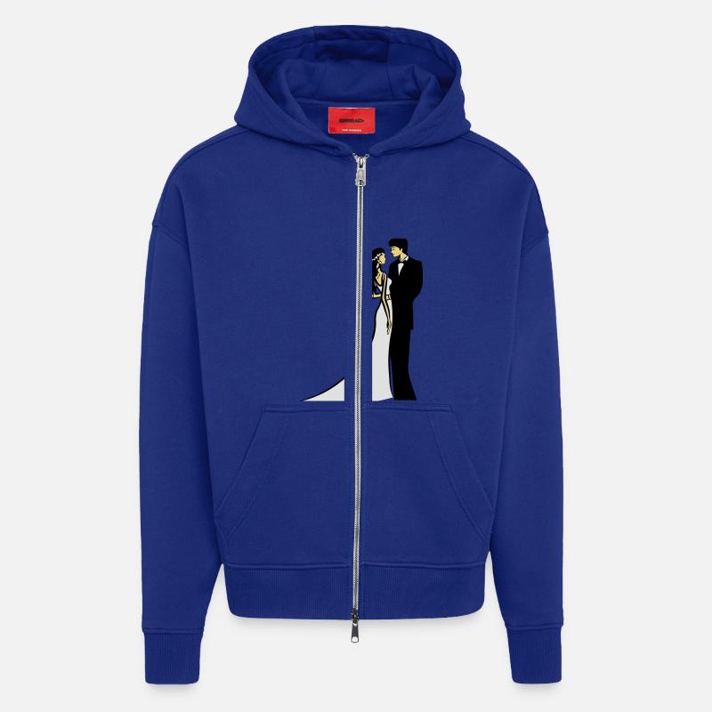 Heirat glücklich ehe - Zip Hoodie - made by SPREAD - Iconic Blue