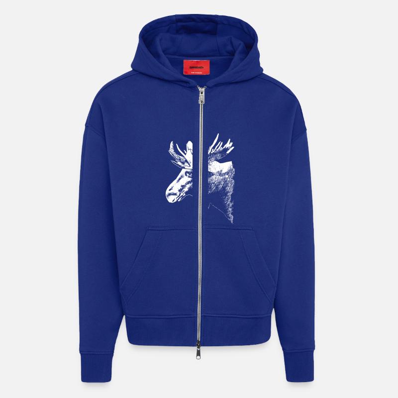 Elch - Moose - Zip Hoodie - made by SPREAD - Iconic Blue
