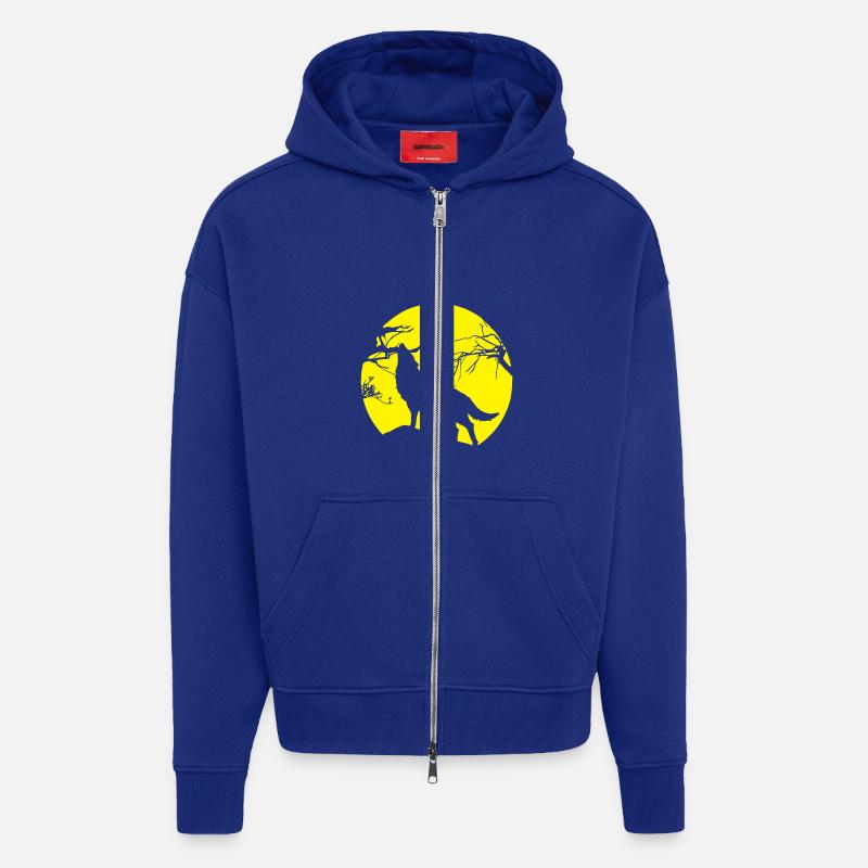 wolf - mond - baum - Zip Hoodie - made by SPREAD - Iconic Blue