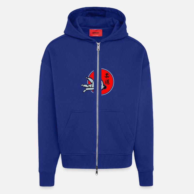 Judo dreifarbig - Zip Hoodie - made by SPREAD - Iconic Blue