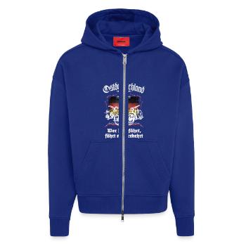 Ostmoped DDR Wer IFA fährt, fährt nie verkehrt VEB - Zip Hoodie - made by SPREAD - Iconic Blue - Vorne