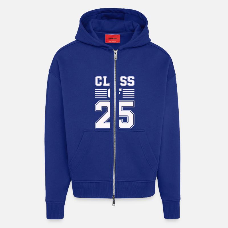 Classe de 25 - Veste à capuche bio épaisse oversize fabriqué en UE - Iconic Blue