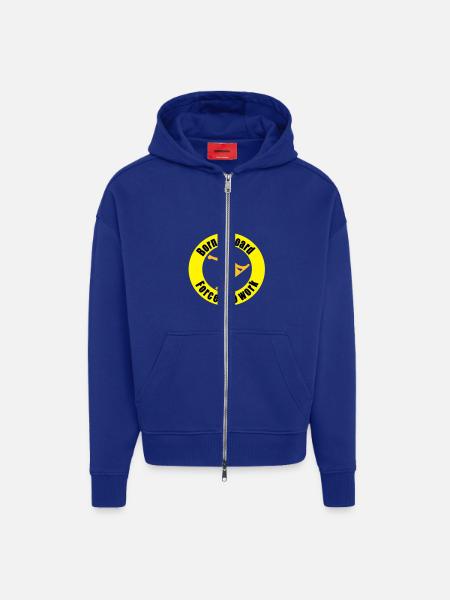 snowboard - Veste à capuche bio épaisse oversize fabriqué en UE - Iconic Blue