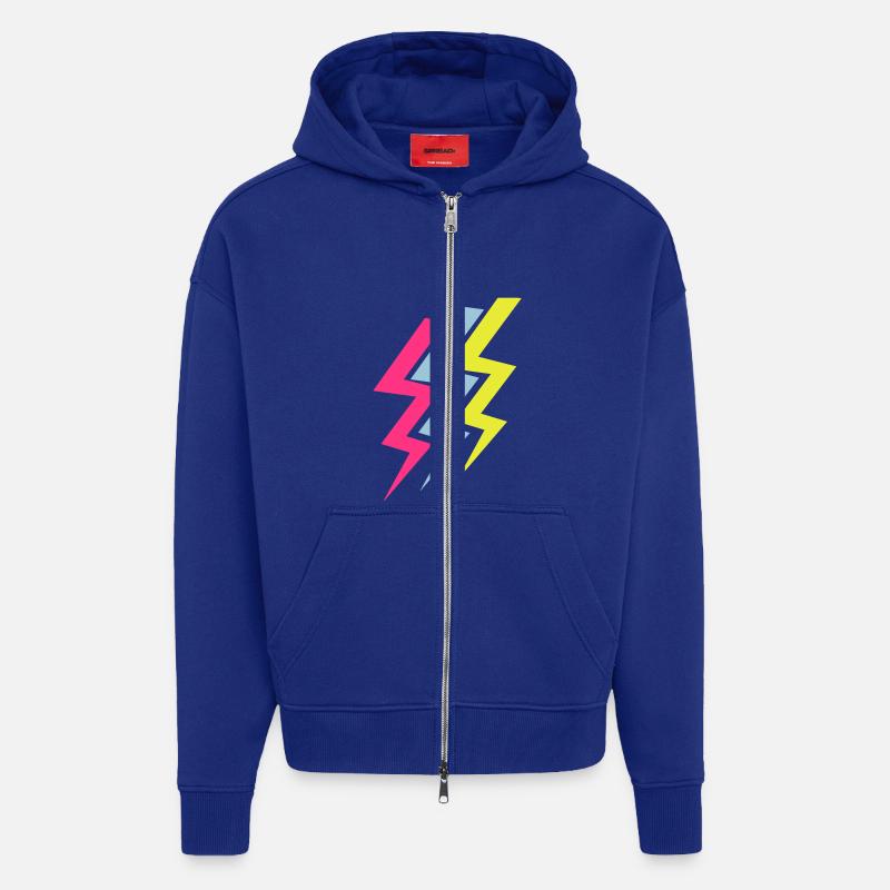 Drei Blitze - Three Thunderbolts - Zip Hoodie - made by SPREAD - Iconic Blue