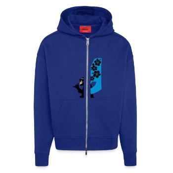 planche à voile - Veste à capuche bio épaisse oversize fabriqué en UE - Iconic Blue - Devant