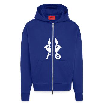 Grill Icon - Zip Hoodie - made by SPREAD - Iconic Blue - Front