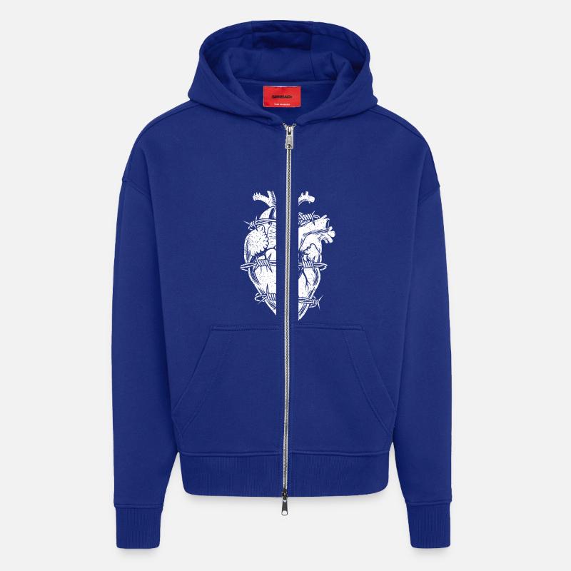Stacheldraht Herz - Zip Hoodie - made by SPREAD - Iconic Blue