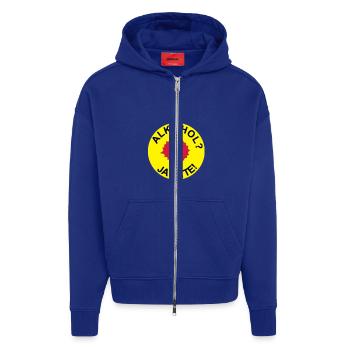 Alcohol yes please! - Zip Hoodie - made by SPREAD - Iconic Blue - Front