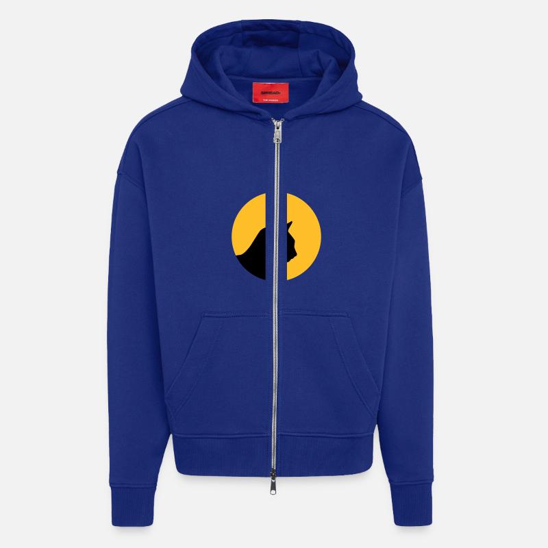 Chat - Veste à capuche bio épaisse oversize fabriqué en UE - Iconic Blue
