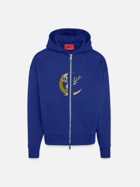 Hirsch - Zip Hoodie - made by SPREAD - Iconic Blue