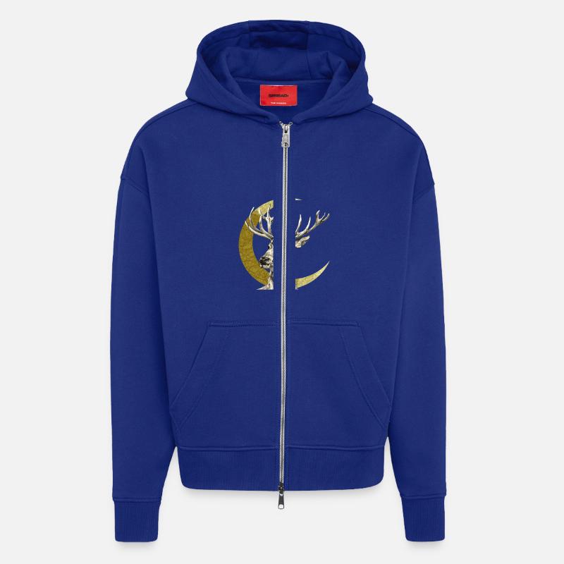 Cerf - Veste à capuche bio épaisse oversize fabriqué en UE - Iconic Blue