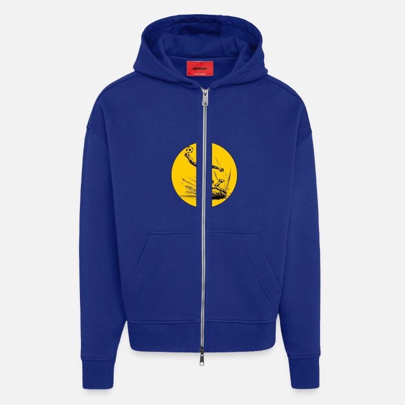 Goalkeeper (black and yellow) - Zip Hoodie - made by SPREAD - Iconic Blue