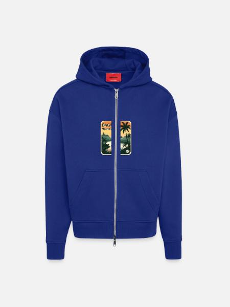 Bagan, Myanmar - Zip Hoodie - made by SPREAD - Iconic Blue