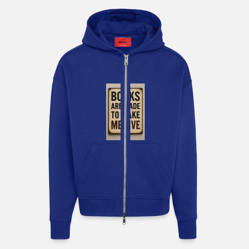 Books keep me alive - Zip Hoodie - made by SPREAD - Iconic Blue