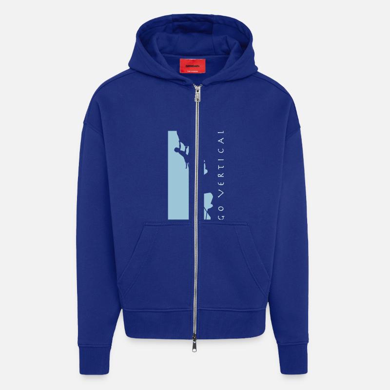 freeclimber_012015_a_2c - Zip Hoodie - made by SPREAD - Iconic Blue