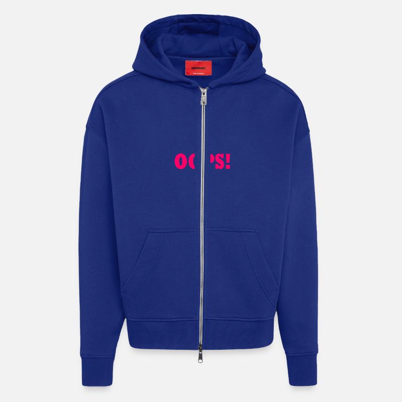 Oops - Veste à capuche bio épaisse oversize fabriqué en UE - Iconic Blue